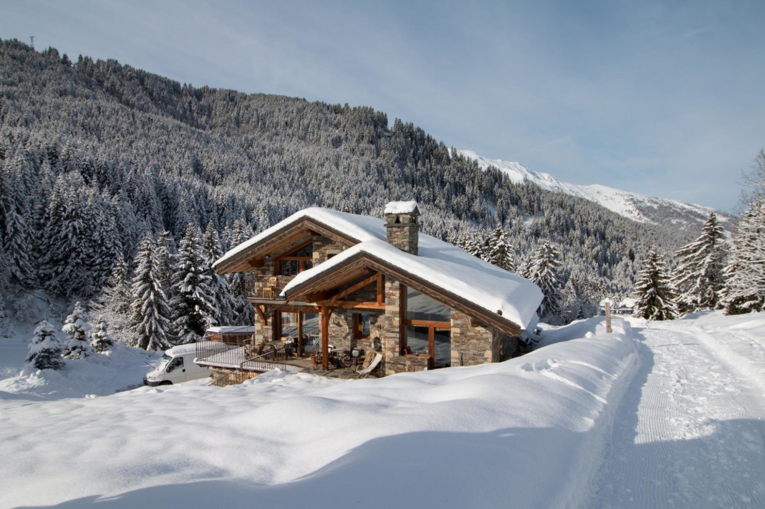 Ski aux pieds
